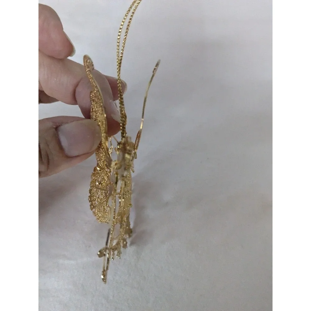 Danbury‎ Mint Magical flying fairy Pixie Dust  GOLD 3.5